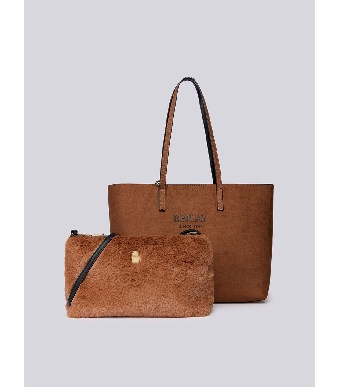 2イン1 リバーシブル＆ショルダー セットバッグ 詳細画像 ブラウン 5